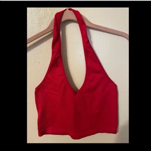 ‼️SALE 2 TOPS FOR PRICE OF 1‼️Halter V Neck Sleeveless Backless Basic Crop Top